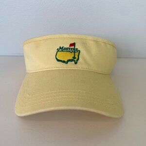 Masters Golf Tournament American Needle Adjustable Yellow Visor Embroidered Logo